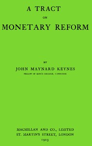 cover for book A Tract on Monetary Reform