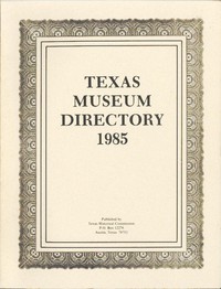cover for book Texas Museum Directory, 1985