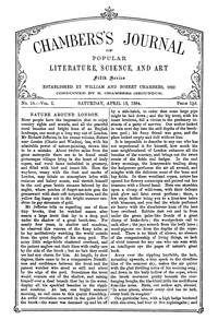 cover for book Chambers's Journal of Popular Literature, Science, and Art, Fifth Series, No. 15, Vol. I, April 12, 1884