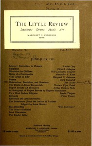 cover for book The Little Review, June-July 1915 (Vol. 2, No. 4)