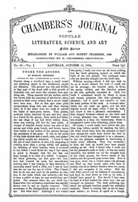 cover for book Chambers's Journal of Popular Literature, Science, and Art, Fifth Series, No. 42, Vol. I, October 18, 1884