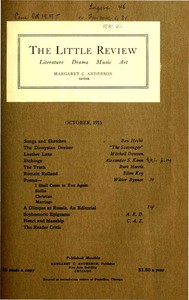 cover for book The Little Review, October 1915 (Vol. 2, No. 7)