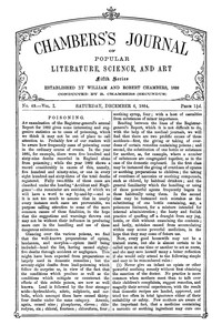 cover for book Chambers's Journal of Popular Literature, Science, and Art, Fifth Series, No. 49, Vol. I, December 6, 1884