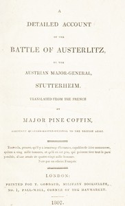 cover for book A Detailed Account of the Battle of Austerlitz