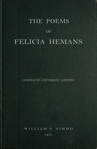 cover for book The Poems of Felicia Hemans