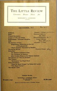 cover for book The Little Review, December 1915 (Vol. 2, No. 9)