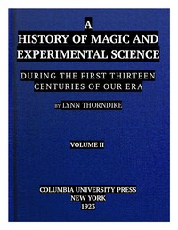 cover for book A History of Magic and Experimental Science, Volume 2 (of 2)