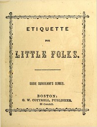 cover for book Etiquette for Little Folks